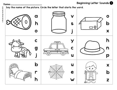 Beginning Letter Sounds Easy Cvc Word Worksheets