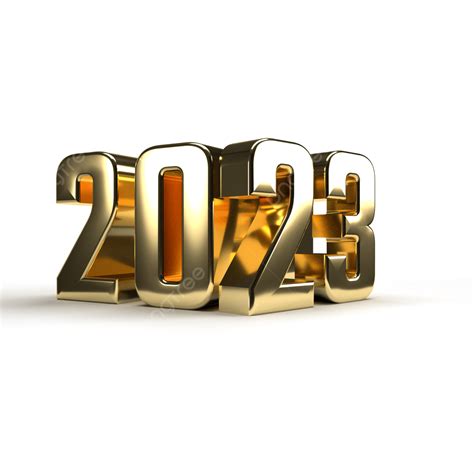 3d Gold 2023 New Year 3d 2023 3d Gold 2023 3d 2023 Gold PNG