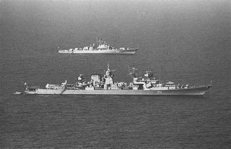 A Starboard Beam View Of The Soviet Kara Class Guided Missile Cruiser