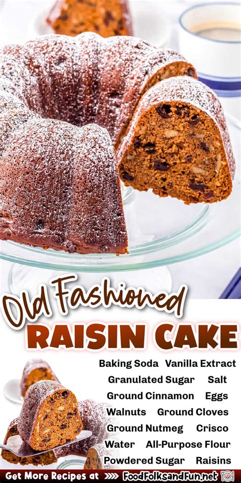 Grammie's Raisin Cake • Food Folks and Fun