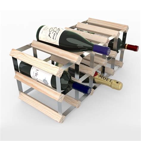 Scaffale Per 15 Bottiglie Di Vino Legno Di Pino Natur Rta Kitchenshop