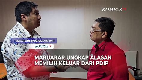 Kembalikan Kta Maruarar Sirait Ungkap Alasan Dirinya Memilih Keluar