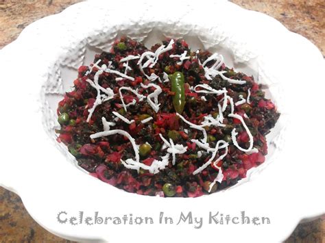 Celebration In My Kitchen Tambdi Bhaji Savoury Red Amaranth