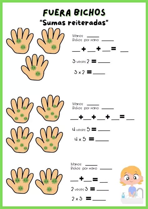 Ejercicios Relaci N Entre Suma Y Multiplicaci N Con Apoyos Visuales