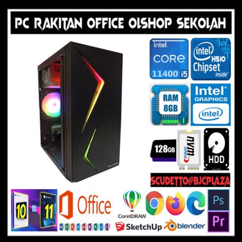 Jual PC RAKITAN I5 11400 NVME HDD INTEL GEN 11 6CORE 12THREADS