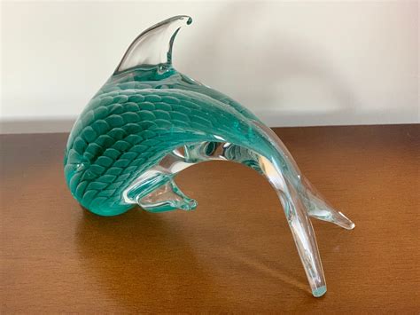 Murano Glass Dolphin Made In Hand Blown Technique Each Piece Etsy