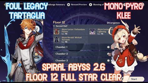 Gispiral Abyss Floor C Foul Legacy Tartaglia C Mono Pyro