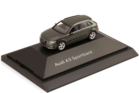 Audi A3 Sportback 8V 2013 Daytona Grau Met Werbemodell Herpa