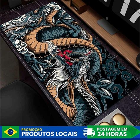 Mouse Pad Gamer Speed Extra Grande Dragão Vários Tamanhos Original