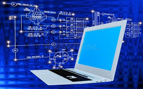 Tecnología De Internet Del Ordenador De La Ingeniería Stock De