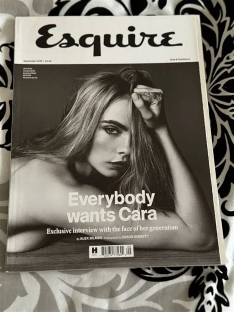 CARA DELEVINGNE UK Cover ESQUIRE Magazine Fully Nude Like ESPN Body