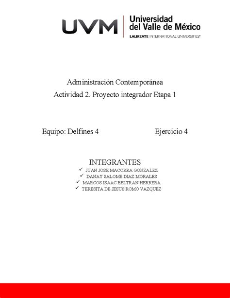 Ejercicio Administracion Administraci N Contempor Nea Actividad