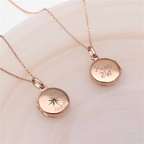 Personalised Sterling Silver Or 18ct Rose Gold Birthstone Locket