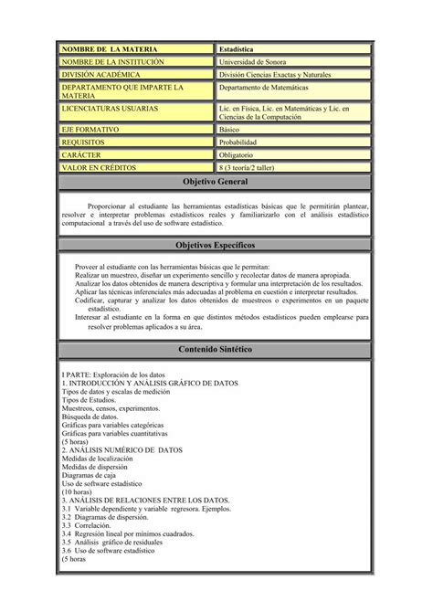PDF Objetivo General Objetivos Específicos Contenido lic mat uson mx