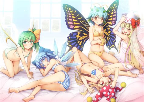 Chima Q Touhou Cirno Clownpiece Daiyousei Eternity Larva Lily White Ass