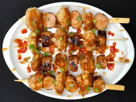 Grilled General Tsos Cauliflower Sausage Kabobs Premio