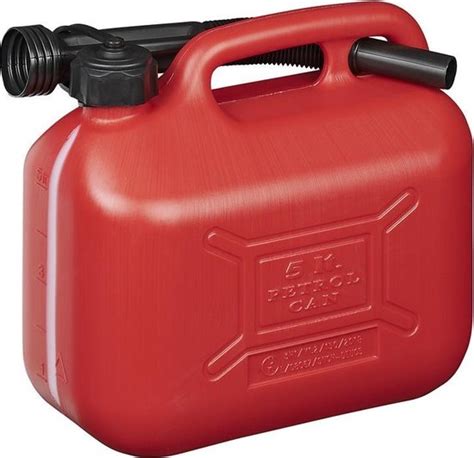 Proplus Jerrycan Liter Met Vulslang Kunststof Rood Un Gekeurd Bol