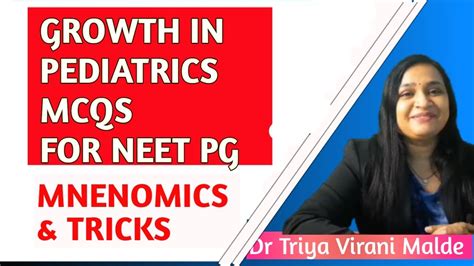 Pediatric MCQs On Growth For NEET PG And FMG YouTube