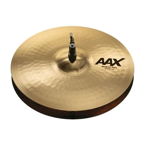 Sabian 14 Inch AAX Medium Hi Hat Cymbals Brilliant Finish PT