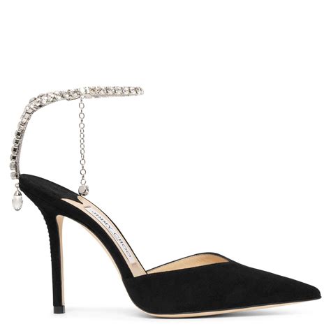 Jimmy Choo Saeda Black Suede Sandals Lyst