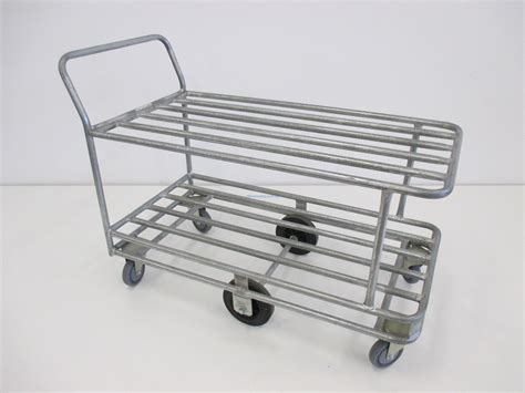 Double Deck Industrial Tubular Trolley Large Trolleys Platform