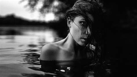 Face Women Model Ksenia Kokoreva Wet Hair Looking At Viewer Hair