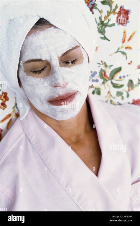 Woman With Face Mask Stock Photo Alamy