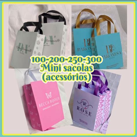 Mini Sacolinhas para acessórios 100 200 250 300 unidades Shopee Brasil