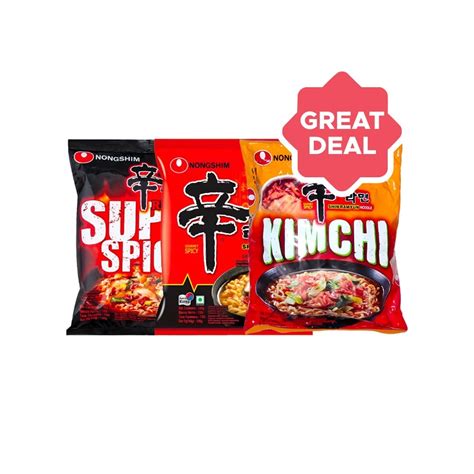 Nongshim Shin Red Super Spicy Noodles Shin Ramyun Spicy Flavoured