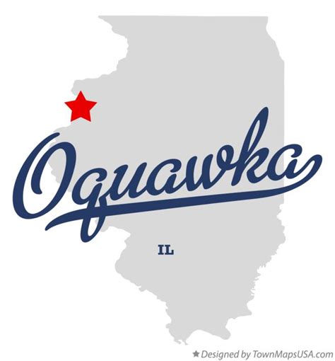 Map of Oquawka, IL, Illinois