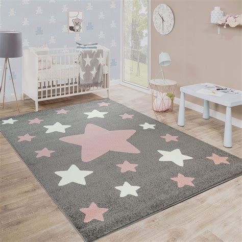 Paco Home Alfombra Habitación Infantil Estrellas Grandes Y Pequeñas En