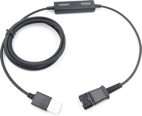 Headset Qdquick Disconnect Connector To Usb Adapter Cable With Volume