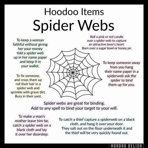 Spider Webs | Hoodoo magic, Hoodoo, Hoodoo conjure