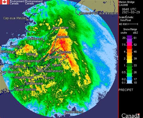 Weather Radar Marion Bridge Ns Environment Canada