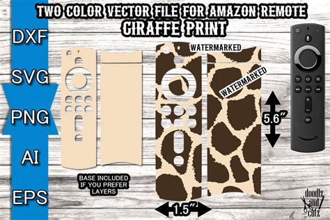 Amazon Remote Svg Skin Giraffe Print Amazon Fire Tv Remote Skin Svg