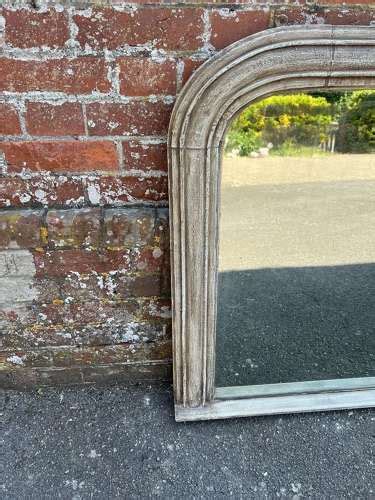 A Fabulous Good Size Antique English 19th C Painted Overmantle Mirror