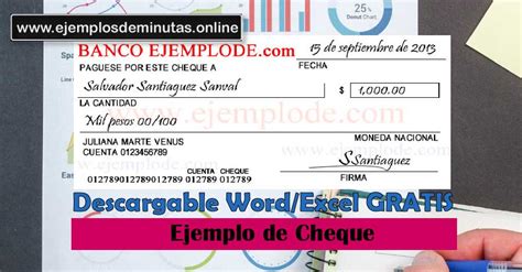 Ejemplo De Cheque En Word Image To U