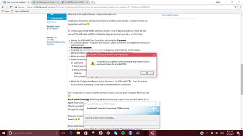 How to set up wireless feature on LaserJet P1102W - HP Support Community - 6298754