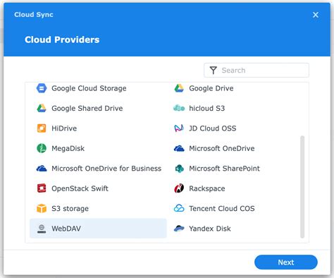 Cloud Sync Webdav Set Up Synology Spacerex