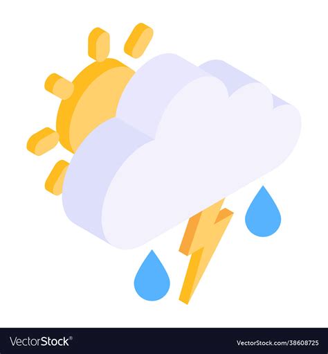 Sunny Rainy Day Royalty Free Vector Image Vectorstock