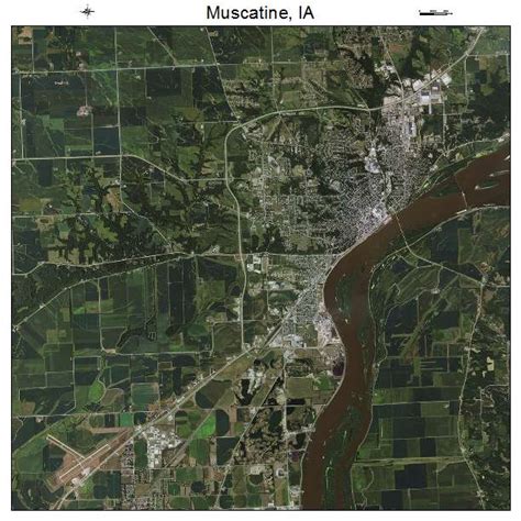 Aerial Photography Map of Muscatine, IA Iowa