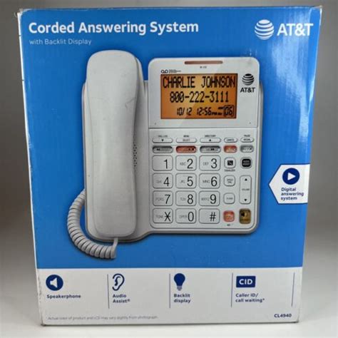 At T Cl Corded Standard Phone With Answering System And One Size