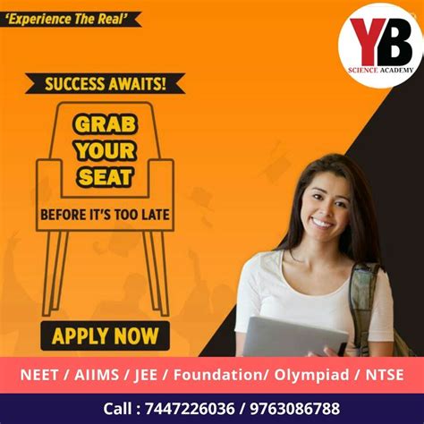 Admissions Open For Neet Jee Foundation Olympiad At Yb Science