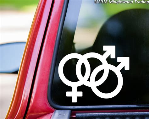 Bisexual Gender Symbol Vinyl Decal Sticker Sign Double Male Etsy