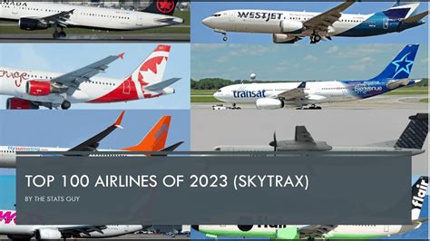 Top 100 Airlines Of The World 2023 Skytrax Youtube