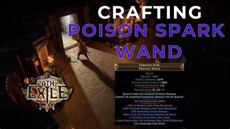 Poe Crafting A Giga Poison Spark Wand Youtube