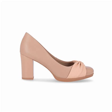 Scarpin Deise Salto Alto Nude Claro Shopee Brasil