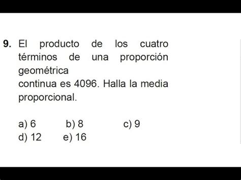 El producto de los cuatro términos de una proporción geométrica