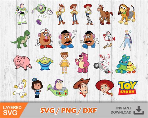 Toy Story clipart set Toy Story svg cortar archivos para Etsy México