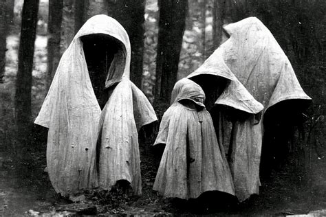 This Photo Of Hooded Figures Hoods Oddlyterrifying